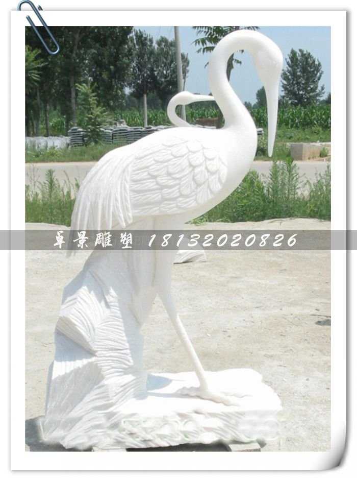 白色天鵝雕塑，石雕天鵝雕塑，漢白玉天鵝