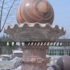 風(fēng)水球石雕，石頭圓球水盆