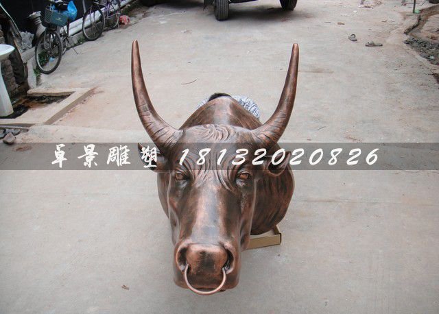 玻璃鋼牛頭，玻璃鋼仿銅牛頭