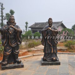 玻璃鋼桃園三結(jié)義雕塑，劉備關(guān)羽張飛雕塑