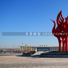 不銹鋼仙鶴雕塑，抽象仙鶴雕塑