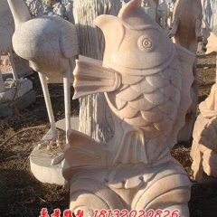 石頭魚雕塑，石雕魚雕塑