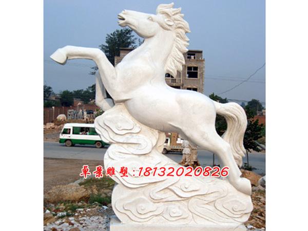 石雕馬，漢白玉小馬雕塑，奔馬雕塑