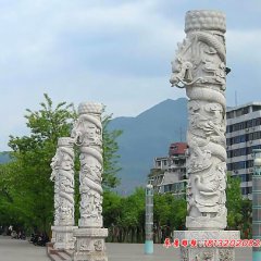 廣場石頭柱子，廣場石雕龍柱