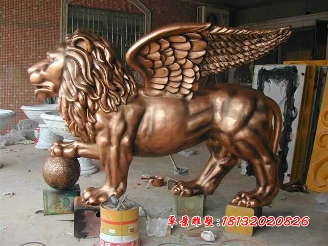 獅子銅雕，廣場銅雕獅子雕塑
