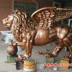 獅子銅雕，廣場銅雕獅子雕塑