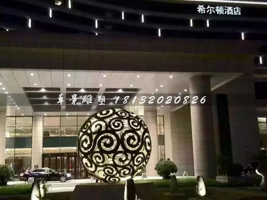 不銹鋼鏤空球雕塑，大型廣場不銹鋼，不銹鋼透光鏤空球雕塑