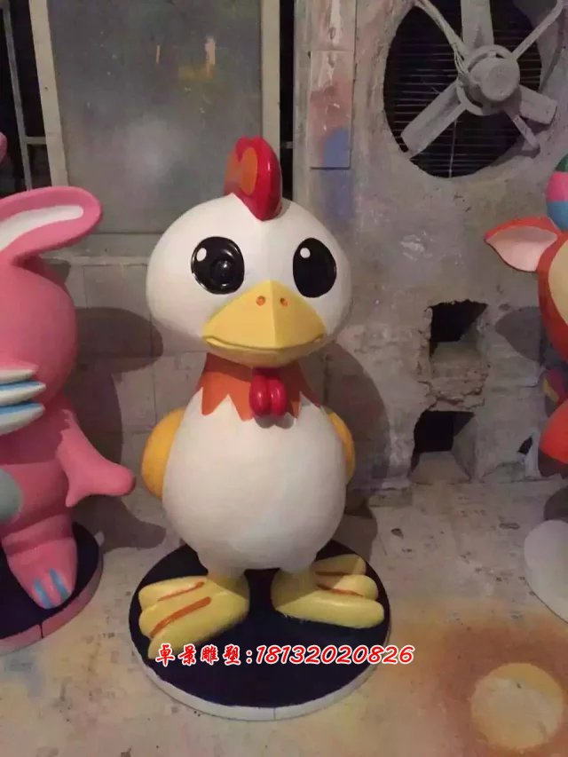 玻璃鋼卡通動物雕塑，玻璃鋼小動物雕塑