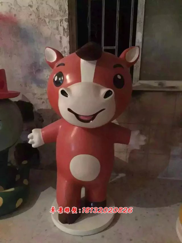 玻璃鋼卡通動物雕塑，玻璃鋼小動物雕塑