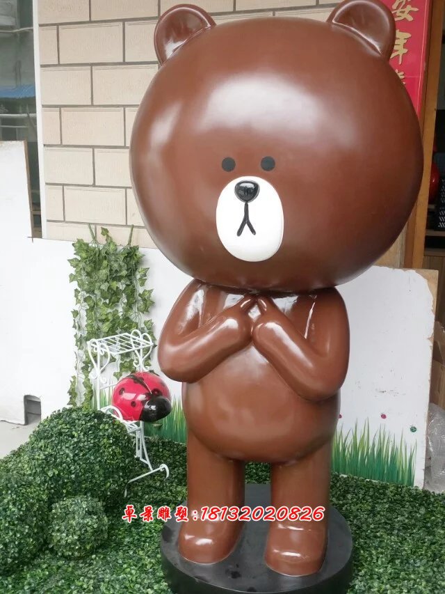 玻璃鋼小熊雕塑，玻璃鋼卡通熊雕塑 (3)