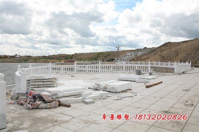 石雕欄桿，漢白玉欄桿雕塑