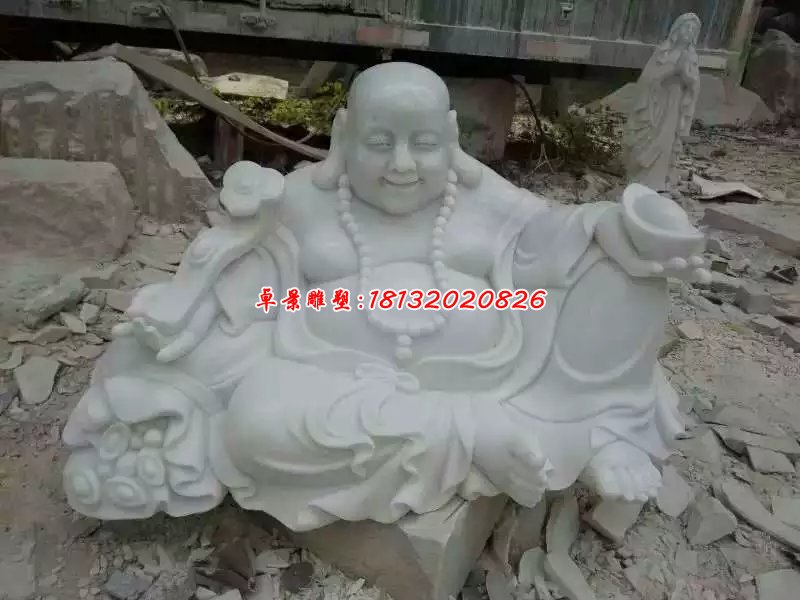 石頭彌勒佛，漢白玉石雕彌勒佛
