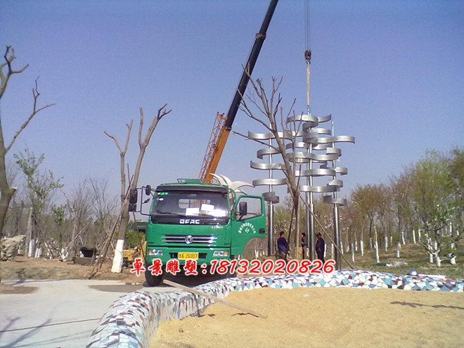 不銹鋼抽象樹雕塑，不銹鋼公園抽象雕塑
