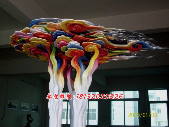 不銹鋼彩色雕塑，彩繪雕塑 (4)