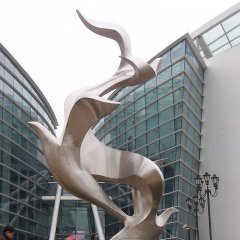 不銹鋼抽象大雁，不銹鋼抽象鴿子雕塑