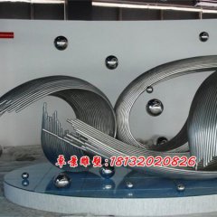 不銹鋼抽象雕塑，不銹鋼企業(yè)雕塑