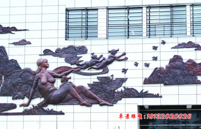 紫銅浮雕，鍛銅浮雕