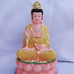 玻璃鋼觀音雕塑，彩繪觀音菩薩