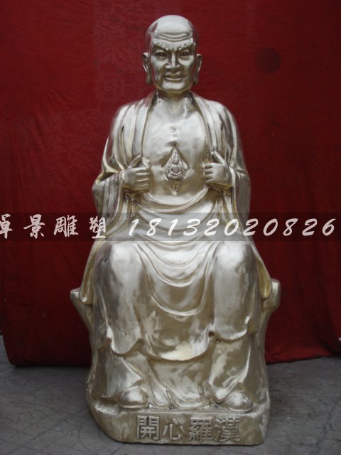 十八羅漢銅雕，鑄銅十八羅漢雕塑 (6)