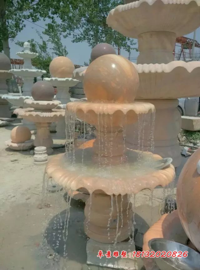 風水球，晚霞紅風水球