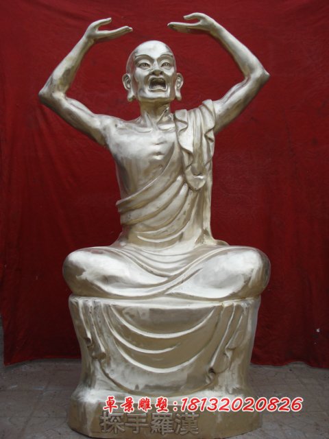 十八羅漢銅雕，鑄銅十八羅漢雕塑 (2)