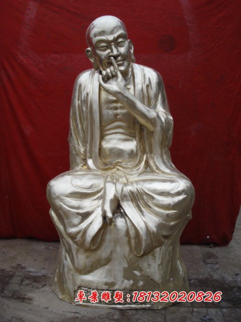 十八羅漢銅雕，鑄銅十八羅漢雕塑 (4)