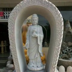 觀音石雕，漢白玉觀音石雕