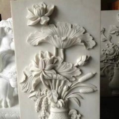 石浮雕花，鮮花浮雕