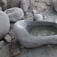 大理石花盆，石水盆