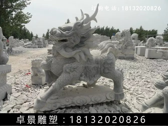 麒麟石雕，仿古麒麟雕塑 (3)