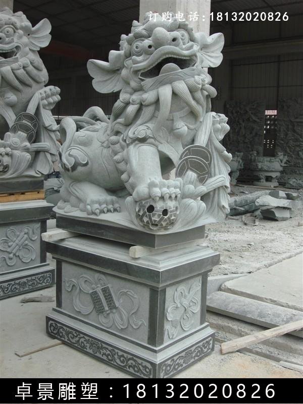 獅子石雕，仿古獅子雕塑 (1)
