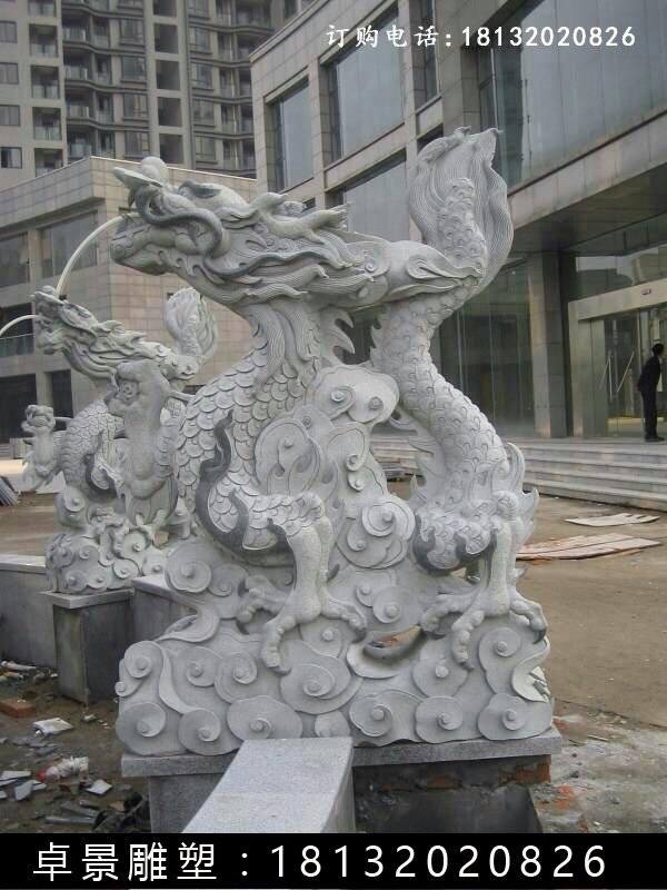 石雕龍噴泉，仿古龍石雕噴泉
