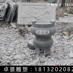 石圓鼎，石香爐雕塑