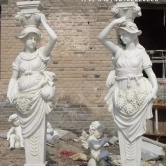 侍女石雕，侍女石燈