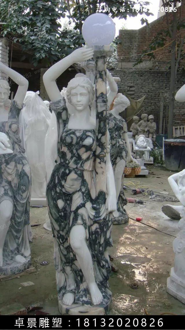 侍女石雕，侍女石燈 (3)