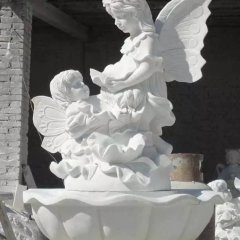 小天使石噴泉，漢白玉小天使噴泉雕塑