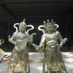 四大天王銅雕，鎏金四大天王銅雕