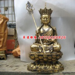 地藏王菩薩銅雕，鎏金銅地藏王菩薩雕塑
