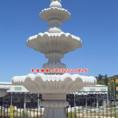 石噴泉，石水池