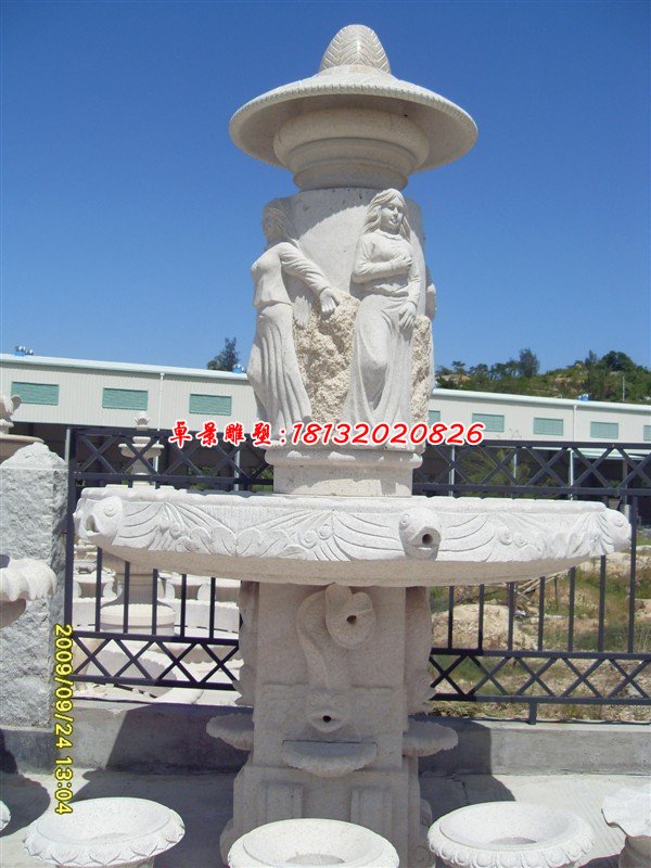 石噴泉，石水池 (2)