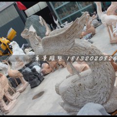 孔雀石雕，大理石孔雀雕塑