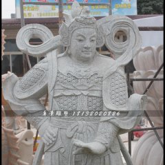 韋佗護(hù)法石雕，大理石韋佗雕塑