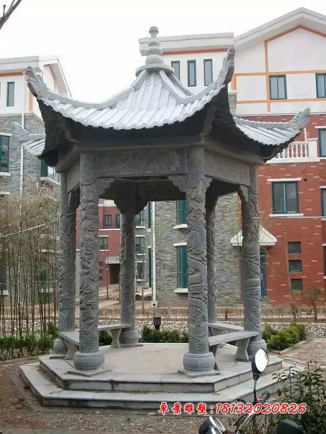石涼亭，大理石涼亭雕塑 (2)