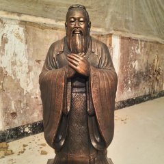 孔子銅雕，鑄銅孔子雕塑，校園名人銅雕