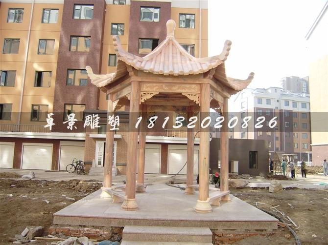 晚霞紅石涼亭，公園涼亭 (1)