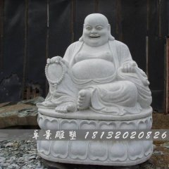 彌勒佛石雕，漢白玉彌勒佛石雕