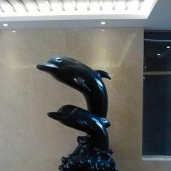 海豚銅雕，動物銅雕