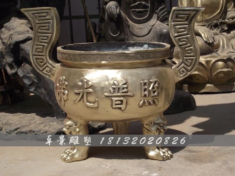 銅香爐，圓鼎香爐，鑄銅香爐 (3)