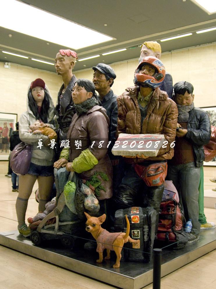 玻璃鋼人物雕塑，玻璃鋼廣場(chǎng)雕塑