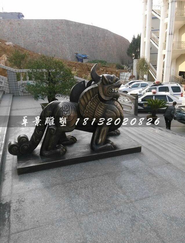 獨(dú)角獸銅雕,法院獨(dú)角獸雕塑